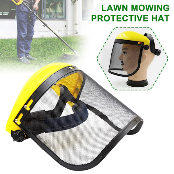 Trädgårdssäkerhetsmask Mesh Visir Ansiktsskydd Gräsklippning Mesh Visir Lot A7