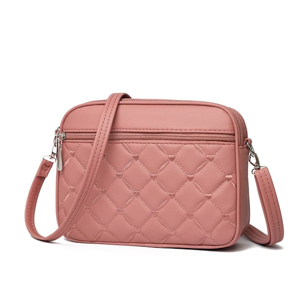 Ny Dam Crossbody Väska Praktisk Broderi Diamanter Rutnät Sho Black One size