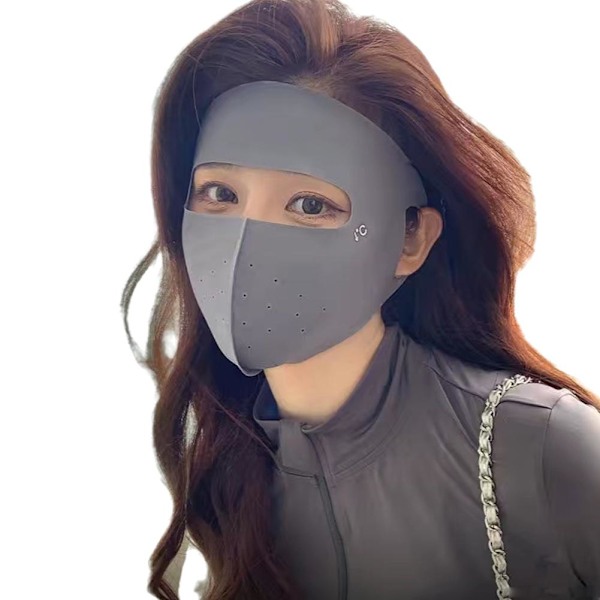 Full Face Solskyddsslöja för Kvinnor, UV-skydd och Skugga för Sommaren яя H8M5 dark gray One size