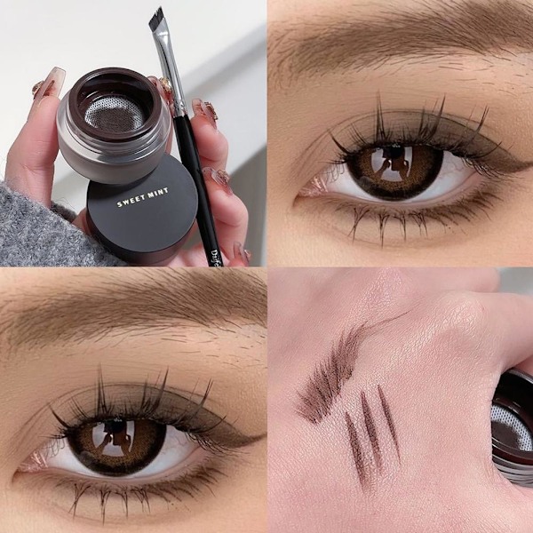 Eyeliner Vattentät Kladdar Inte Lätt Långvarig Ögonbrynsritning Dubbelanvändning Färg Eyeliner B8v9 01 # Black 3.5g
