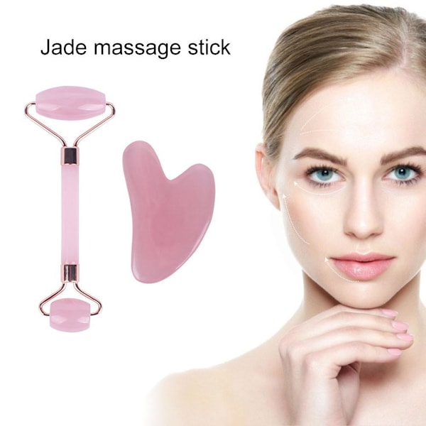 Roller för Ansikte Hals Öga Harts Ansiktsmassage Instrument Hälsovård Scrapi V4E7 White double-ended roller 40g