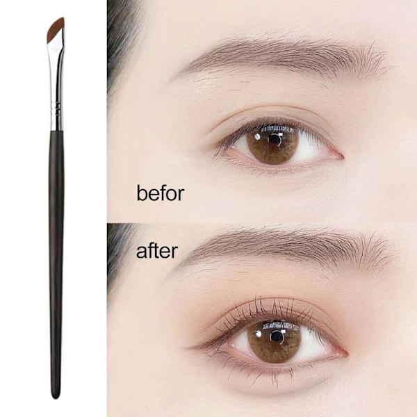 Bevel Eyeliner Borste Foundation Ögonbrynsborste Ultrafin Sminkborste Portabel D0