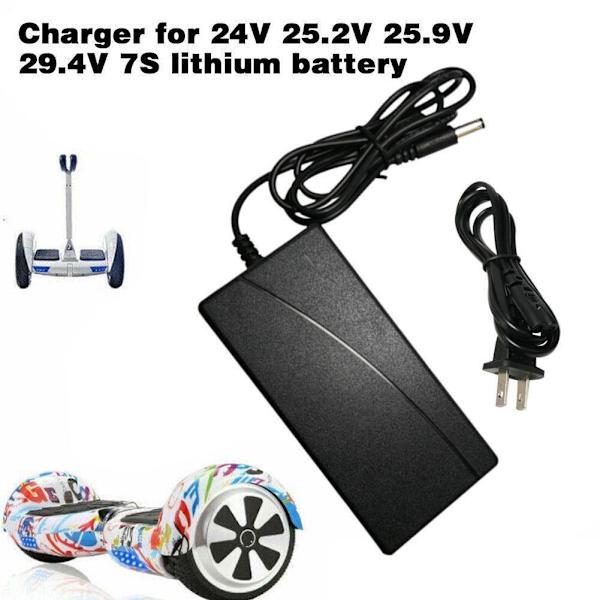 29.4V 2A Strömladdare För 24V Elcyklar Scooter - Litiumbatteri Ny V4D7 29.4V US 1set