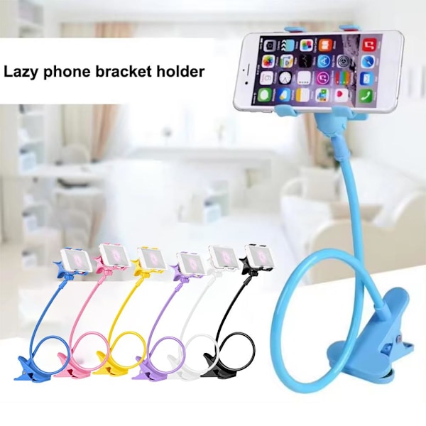 Universell Lazy Mobiltelefon Svanhals Stativhållare Flexibel Säng Skrivbord Bordsklämma√ blue one-size
