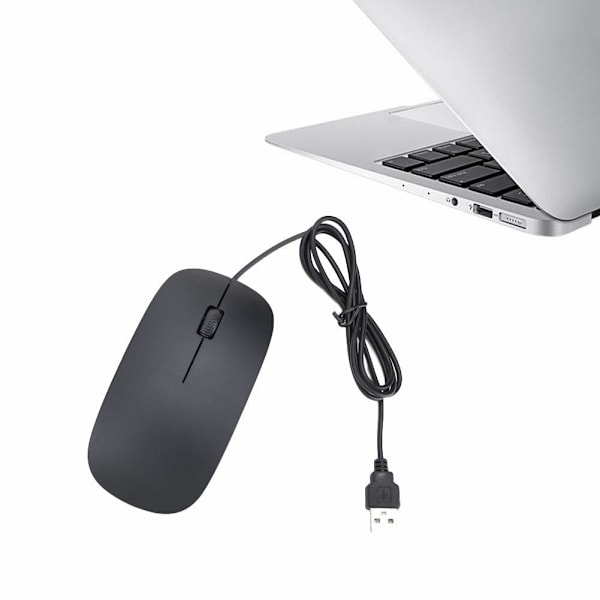 TRÅDLÖS USB-OPTISK MUS FÖR PC LAPTOP DATOR SCROLL BÄST RÖD L black One-size