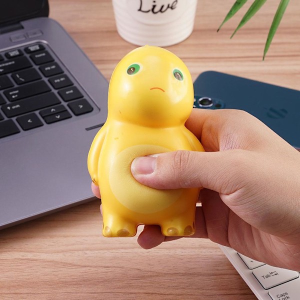 Stressreducerande dinosaurieleksak elastisk persika kläm dekompressionsleksak leksaker söt dekompression Z0O0 yellowA one-size