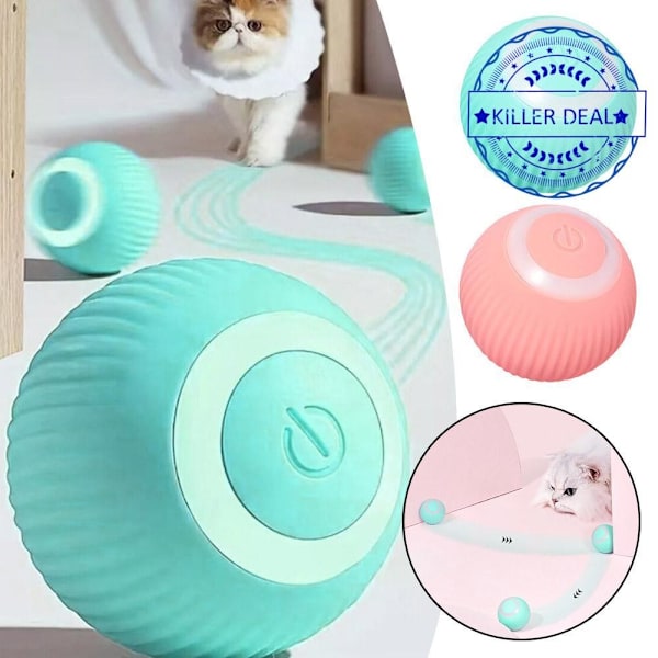 Gravity Smart Rullande Boll Kattunge Elektrisk Leksak Retande Avlastande Boll Retande Katt Katt Bitbollar F0t2 pink 1pcs