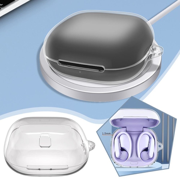 Genomskinligt skal för Beats-Powerbeats Pro 2, mjukt, transparent och stöttåligt TPU-skal.