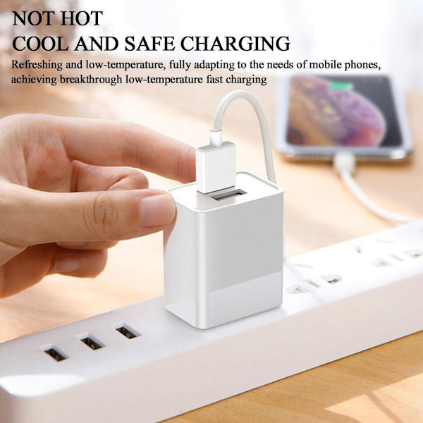 USB Väggladdare med Dubbel Port 2A 5V USB-kontakt, Strömladdare-US Adapter B3U6