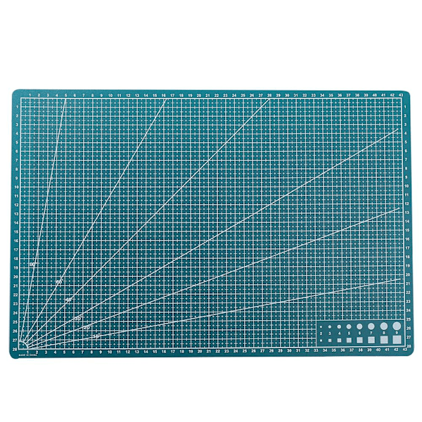 RJSQAQE Självläkande Skärmatta, A3/A4/A5 Roterande Skärmatta Dubbelsidig 5-Lagers Hantverksskärbräda för Tyg Quilting Patchwork Konst Hobby A3 Green 1pc