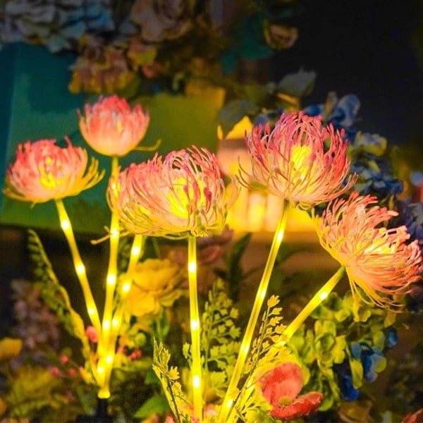 Solcellsdrivna Trädgårdslampor, Solcellsblommor Vattentäta IP65 Solcellslampor, Utomhus Landskapsbelysning Dekorativ för Gård Gräsmatta Uteplats yellow 1set