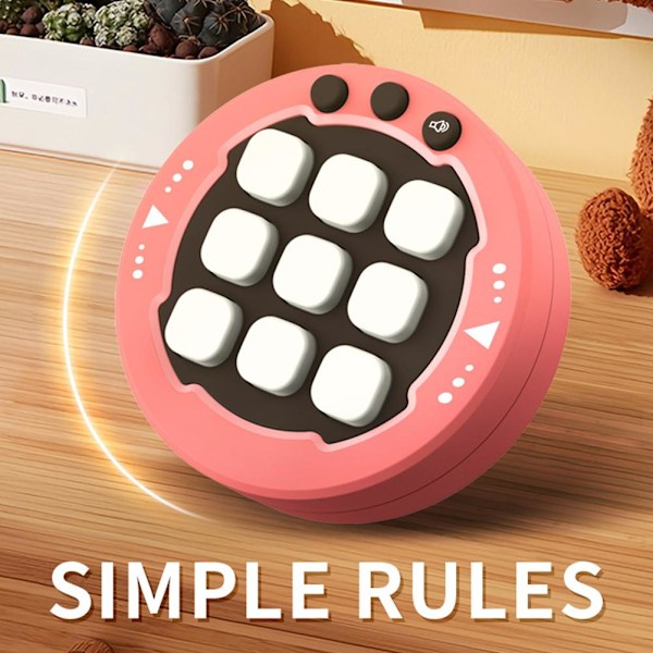 Tic Tac Toe Bolt Spel Handhållet Pussel Spelkonsol Brädspel Gray 1pcs