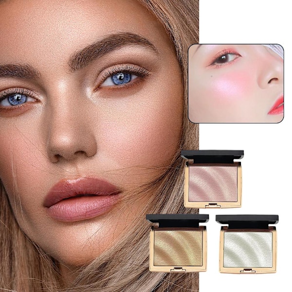 HOJO Highlighter Vattentät Glitter Highlighter Highliter Puder Kosmetisk Ansiktsbehandling För V9U8 3 # Confidence Light 10g