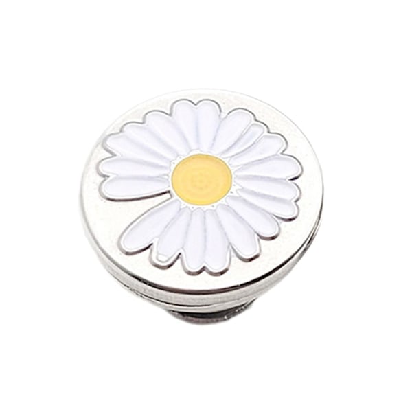 Jeansknappar Mode Blomknappar Justerbara Byxmidjeknappar Nål Midja Avtagbar E7f6 white one-size