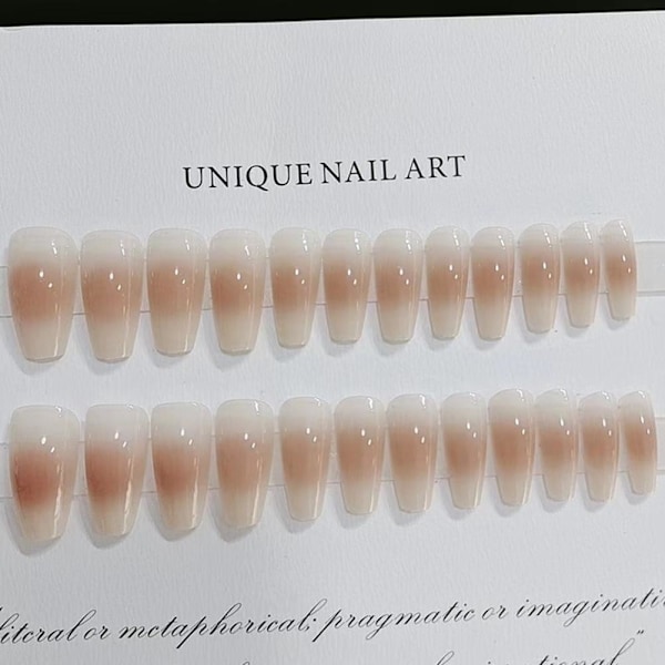 Fantasy Fairy Lös Nagelset med Lim Fransk Konstgjord Färgade Naglar Nagel E5N9 A69 1set