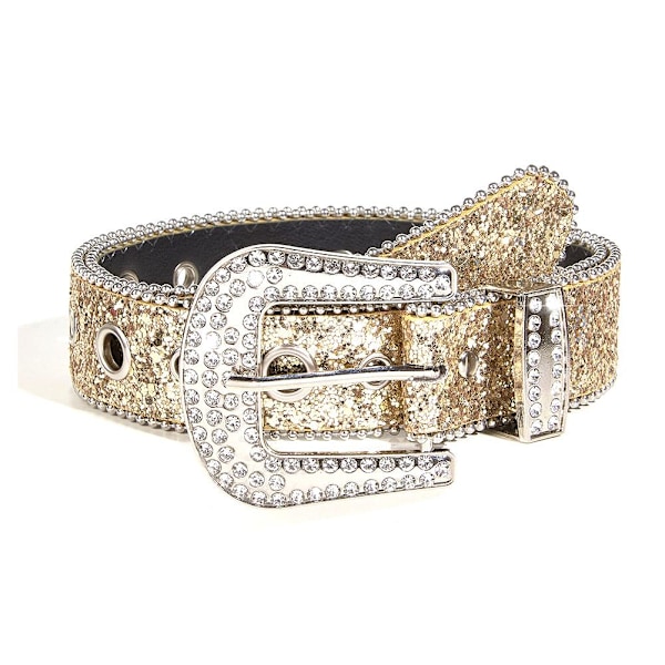 Dam Glitter Strass Midjebälte Kvinnors Heta Bälten C0 Z3A6 gold  (color) 1PCS