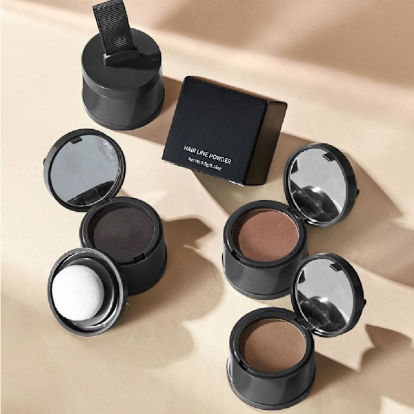 Hårlinjefyllande Skuggpuder Vattentätt Panna Täckande Concealer Puder Flintskalligt Hår Vitt F1K6  light coffee color 4.5g