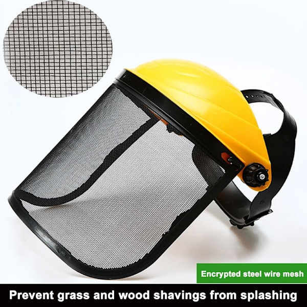 Trädgårdssäkerhetsmask Mesh Visir Ansiktsskydd Gräsklippning Mesh Visir Lot A7