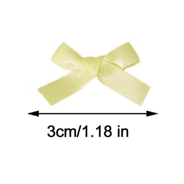 8 st Mini Rosett Söt Silkeslen Band Fjärilsrosett γ> η◇ M8B3 white 8PCS