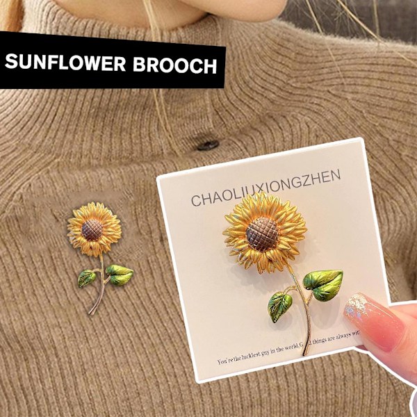 Blombrosch för Kvinnor Flickor Blomma Strass Brosch Pläterad Q8V8 Guld H0O4