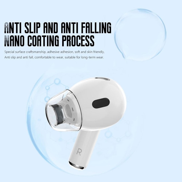 Ersättningsöronproppar för AirPods 4 Anti-slip Ljudreducerande Hörlurar Earti P8B2 transparent M