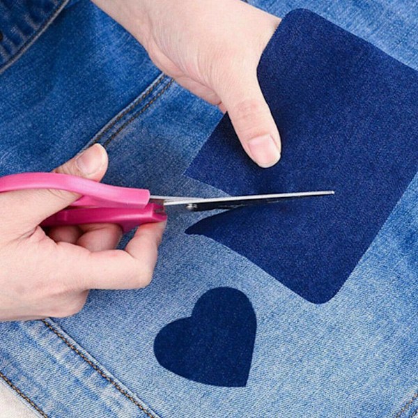 20 st 5 Färger DIY Stryk på Denim Tyg Lappar för Kläder Jeans Reparation