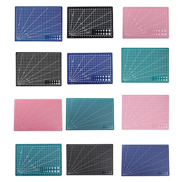 RJSQAQE Självläkande Skärmatta, A3/A4/A5 Roterande Skärmatta Dubbelsidig 5-Lagers Hantverksskärbräda för Tyg Quilting Patchwork Konst Hobby A5 Green 1pc