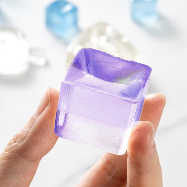 Mini Isblock Leksak Stressboll Leksak Ny Transparent Lot L5 Kub Fidget F6Y6 T3U6 purple one-size