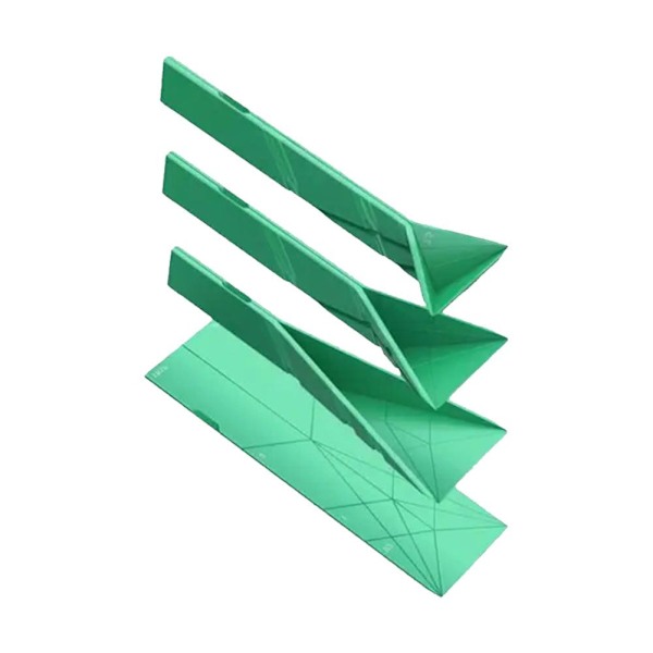 POLYGONS FLAT 3-i-1 MÄTSKEDAR Olika Storlekar Sked Multifunktionell^ Green L