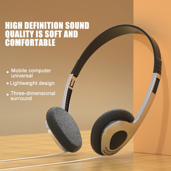 Vintage retro klassiska hörlurar Headset för Sony Panasonic CD MD orange one-size