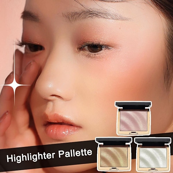 HOJO Highlighter Vattentät Glitter Highlighter Highliter Puder Kosmetisk Ansiktsbehandling För V9U8 3 # Confidence Light 10g