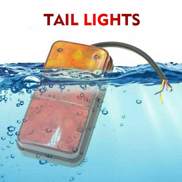 2st 12V LED Bakljus Indikator Stopp Släpvagn Van Lastbil Lampa₪