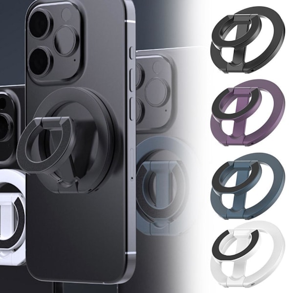 Vikbar Dubbelsidig Magnetisk Telefonhållare För Mobil K7 H3A3 Telefon J0W3 black 1pcs