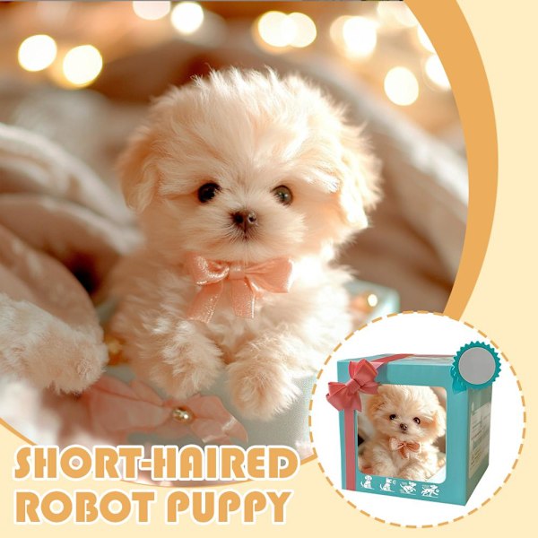 Min Realistiska Robothundvalp Elektronisk Interaktivt Husdjur För Flickor Gåvor -AA Hund E5K1