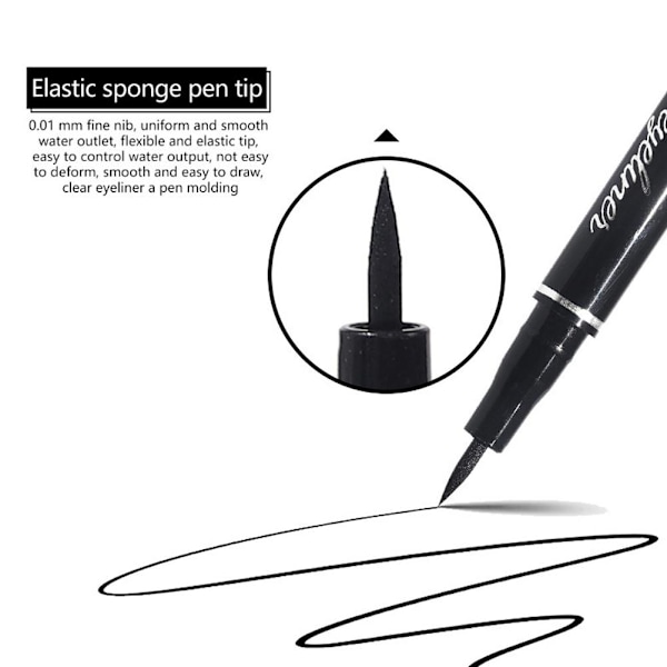 Flytande Eyeliner Penna Vattentät och Svettsäker Långvarig Kladdfri och Eyeliner Inte O2E9