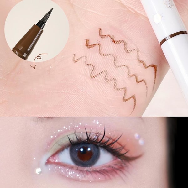 Färgglad Flytande Eyeliner Penna Makeup Vattentät Långvarig Matt Eyeliner P O9F6 02 # Strong Tea Brown 1.5g