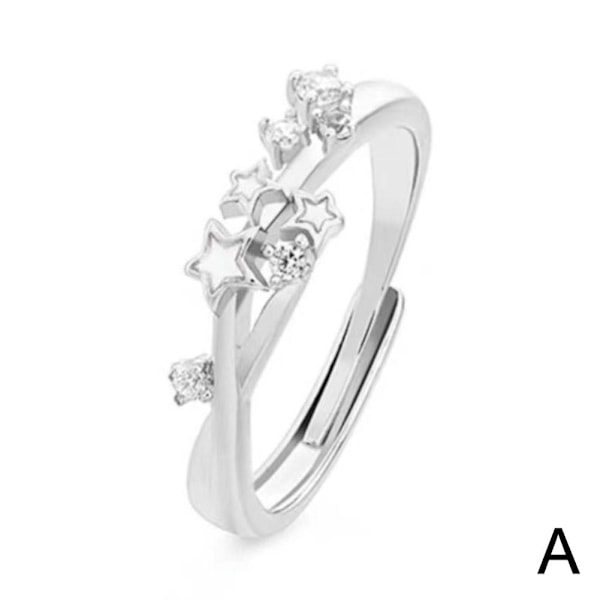 Ringar Stjärnklar Natt Par Nattlysande Ringar Eleganta Utsökta Ringar~ B8W4 J8 B3J6 2 pcs One size