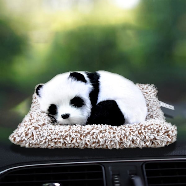 Bildekoration Instrumentbräda Simulerad Panda Bil Interiör Dekoration Lukt Docka Display Absorberande S1Q2 gray one-size