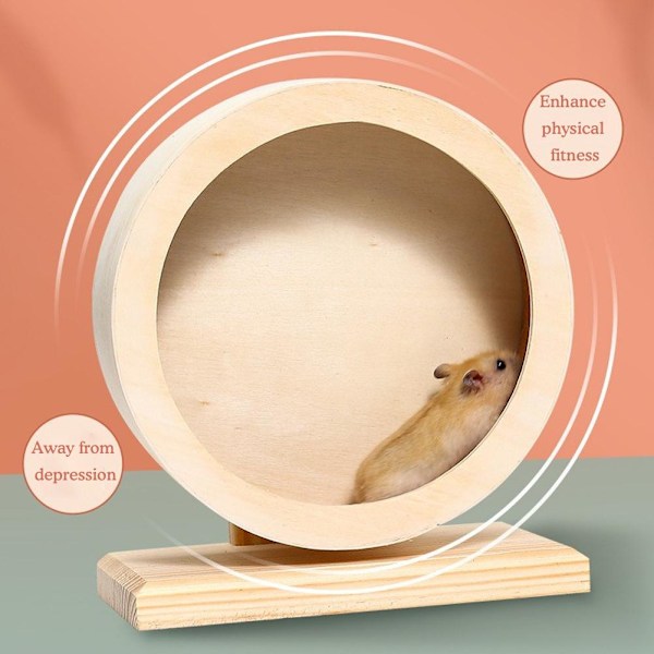 Hamster Trähjul Tyst Hjul Litet Djur Träningshjul Tillbehör D2U8 25cm 1pcs