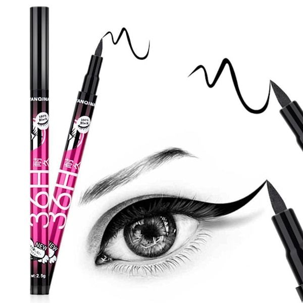 36H Färgglad Vattentät Penna Flytande Eyeliner Ögonpenna Skönhetspenna 4 sorter O1W3 black 1pcs