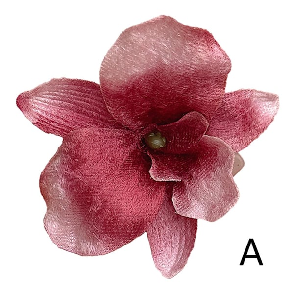 Phalaenopsis Fransk Retro Hårklämma Simuleringsblomma Hårnål P4W1 E1Z7 red 1pcs