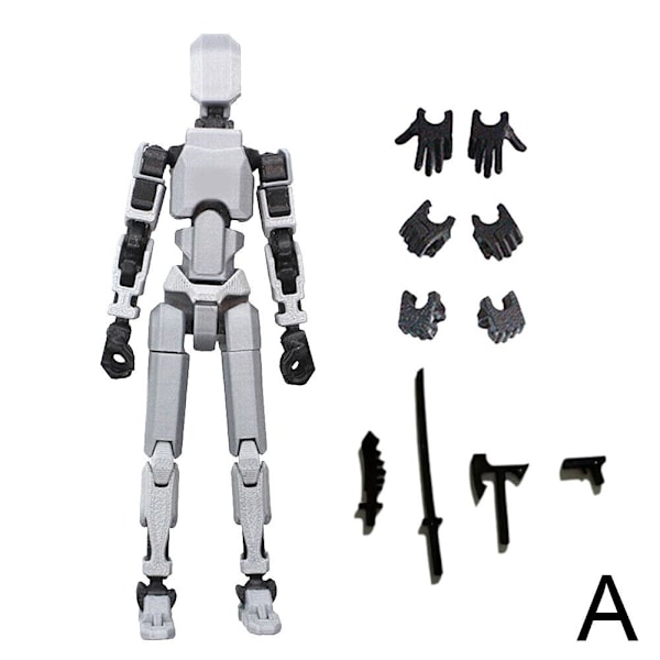 3D-utskrift DIY Pussel Dekompression Lyckliga 13 Full Leksak Mobil Soldat Block Docka Byggled G5e9 white one-size