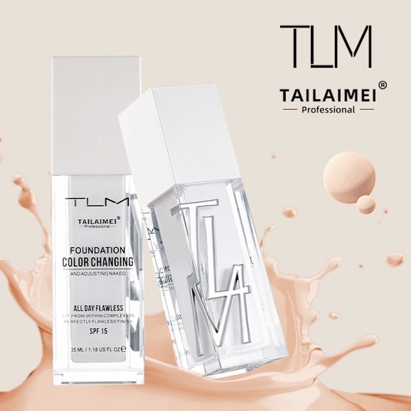 Färgskiftande Foundation för Mogen Hy Magic Color Changing TLM Make up^