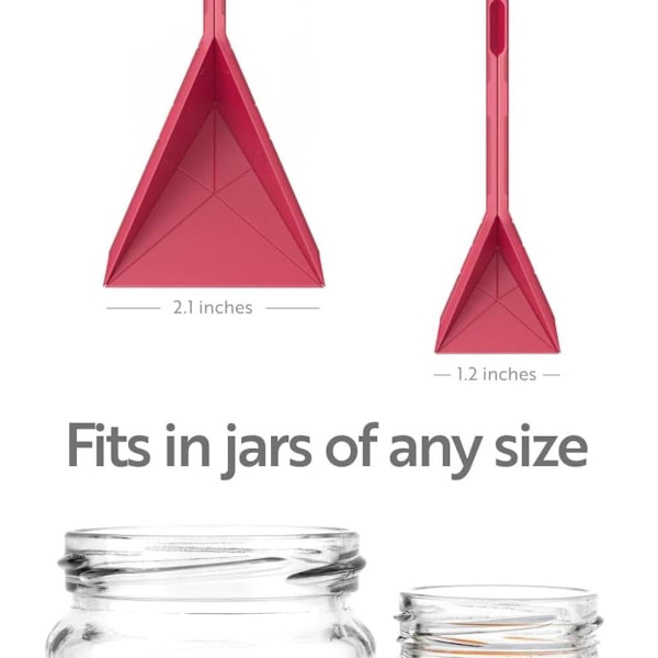 POLYGONS FLAT 3-i-1 MÄTSKEDAR Olika Storlekar Sked Multifunktionell^ Red L