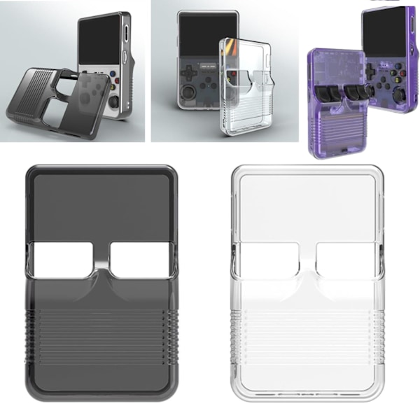 För R36S Nytt Handhållet Skyddsfodral Bärbar Spelkonsol Tillbehör Snabbt Transparent Black for R36S
