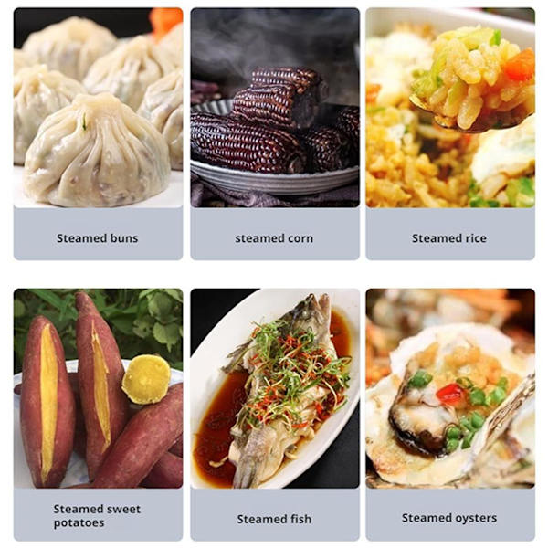 Mikrovågsugnsångare – Utrymmesbesparande stapelbar design för snabb uppvärmning av ris, dim sum och I2h1 WhiteA Single