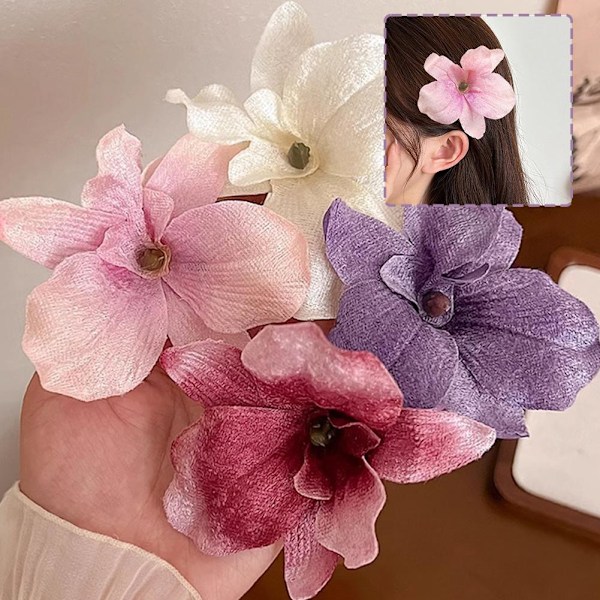 Phalaenopsis Fransk Retro Hårklämma Simuleringsblomma Hårnål P4W1 E1Z7 red 1pcs