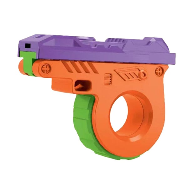 3D Barn Rättika Simulering Revolver Visselpipa Press Leksak Dekompression D9M5 orange one-size