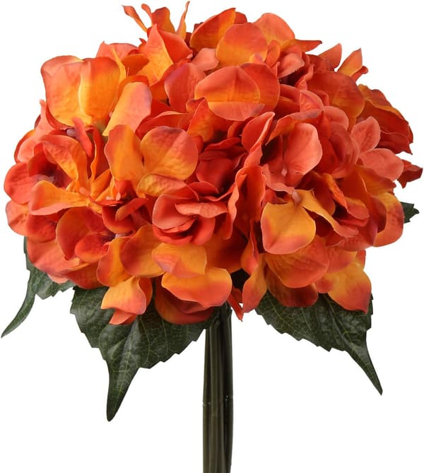 Hortensia kunstig blomst orange