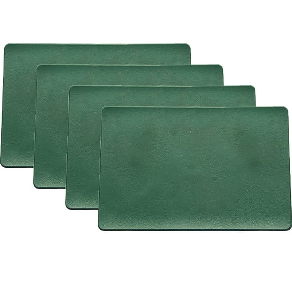 4 st läderunderlägg - grön (rektangulär) 45*30cm, 2mm tjock